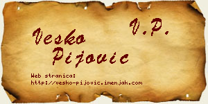 Vesko Pijović vizit kartica